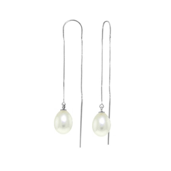 Galaxy Gold Products Jewelry - STERLING SILVER  DANGLES EARRINGS WITH PEARLS